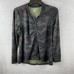 Women’s Maurice’s In Motion Active Black & Camo Zip-up Jacket Size Large